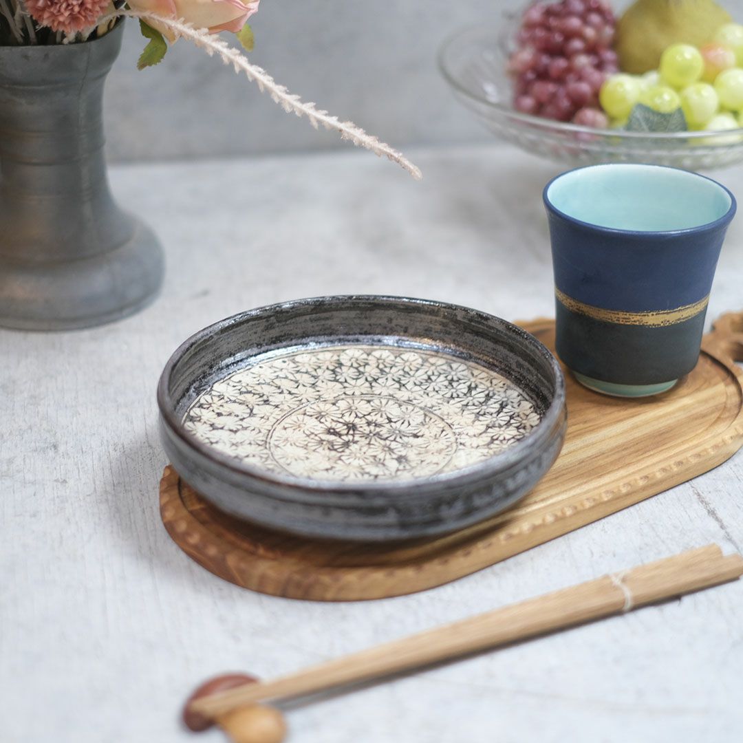 岡泰造 三島手六寸浅鉢 取皿 作家の器 瀬戸焼 和食器 手仕事 の通販