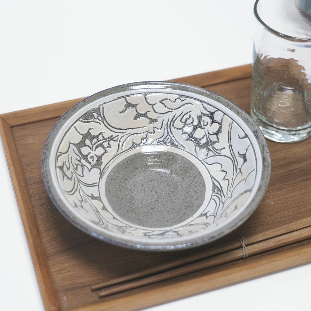 やちむん 沖縄 宮城正享 六角鉢 茶イッチン 読谷村北窯 深皿 食器 の