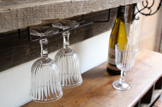 アイアン・ワイングラスホルダー/おしゃれなカフェバーのようにワイン