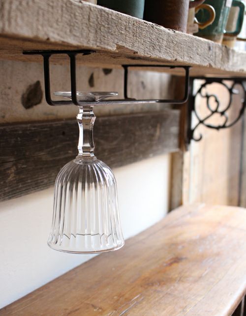 アイアン・ワイングラスホルダー/おしゃれなカフェバーのようにワイン