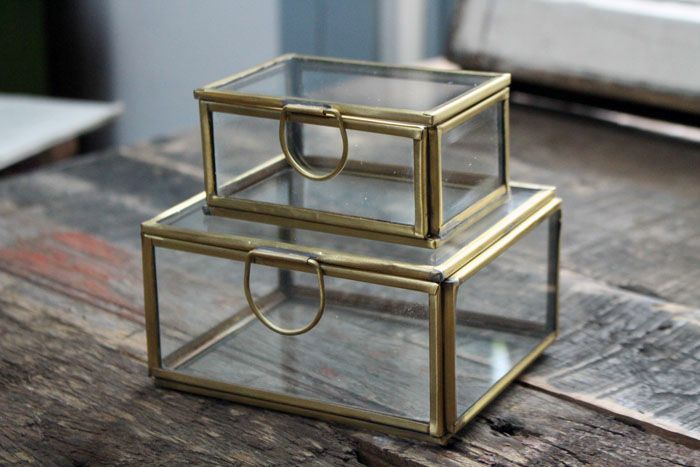 かわいいブラス・ジュエリーボックスセット おしゃれなインテリア雑貨