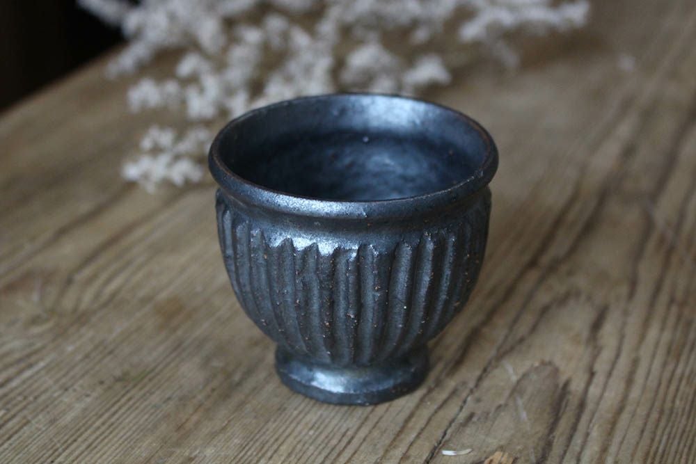 笠間焼【益子淳一】・しのぎぐい呑み/作家のうつわ お猪口 和食器 の