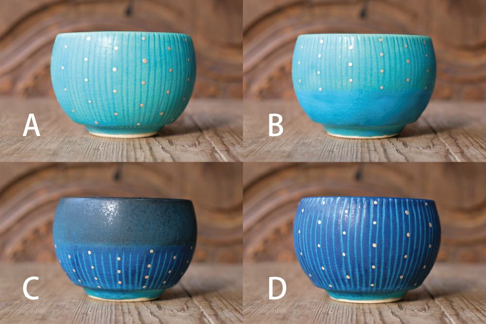 笠間焼【飯沼耕市】・色彩碧釉・汲出し/作家のうつわ 湯呑み お猪口 の