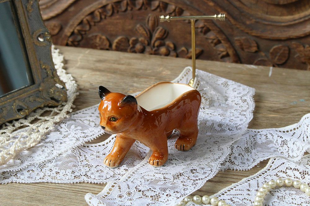 かわいい陶器のアニマルジュエリーホルダー おしゃれなインテリア雑貨