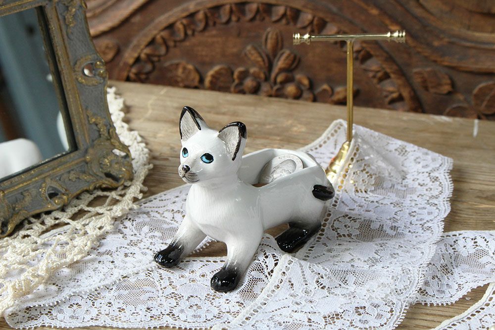 かわいい陶器のアニマルジュエリーホルダー おしゃれなインテリア雑貨