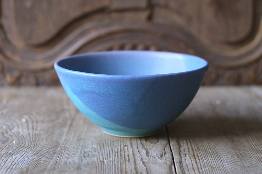 笠間焼【飯沼耕市】色彩碧釉 中鉢/作家のうつわ 丼ぶり 小丼 和食器 の