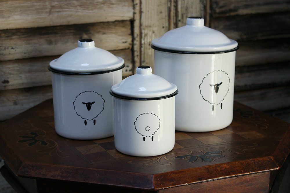 ホーローキャニスターSHEEP3点セット の通販 おしゃれな食器・キッチン
