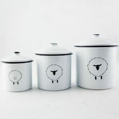 ホーローキャニスターSHEEP3点セット の通販 おしゃれな食器・キッチン