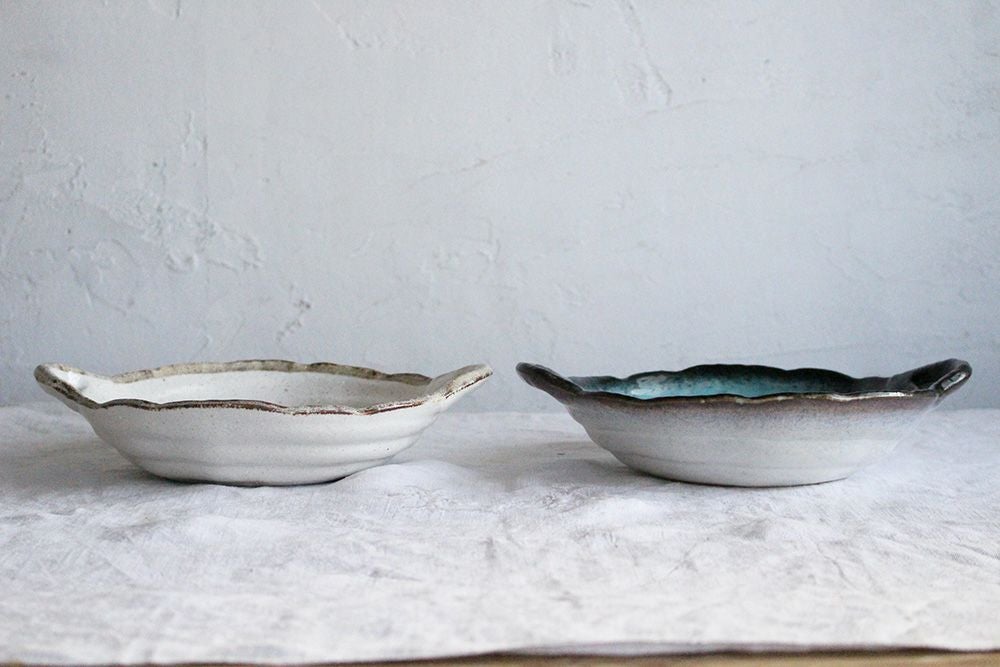 美濃焼の取手付きカレー皿