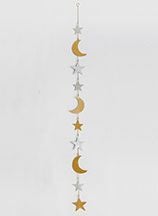 ゴールドとシルバーのガーランド