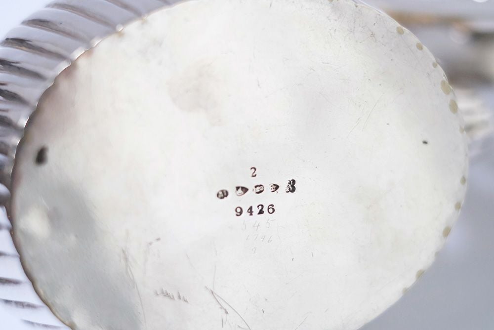 アンティーク・シルバープレートティーケトル&ウォーマースタンド刻印