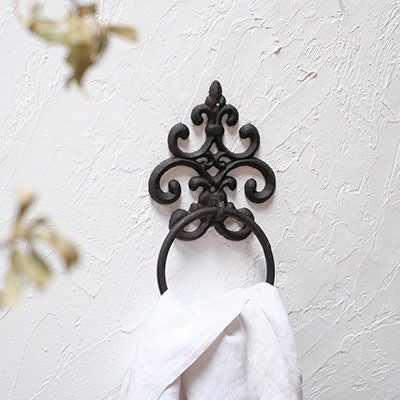 アラベスク・タオルリング/ダークブラウン クラシカルで重厚なタオル