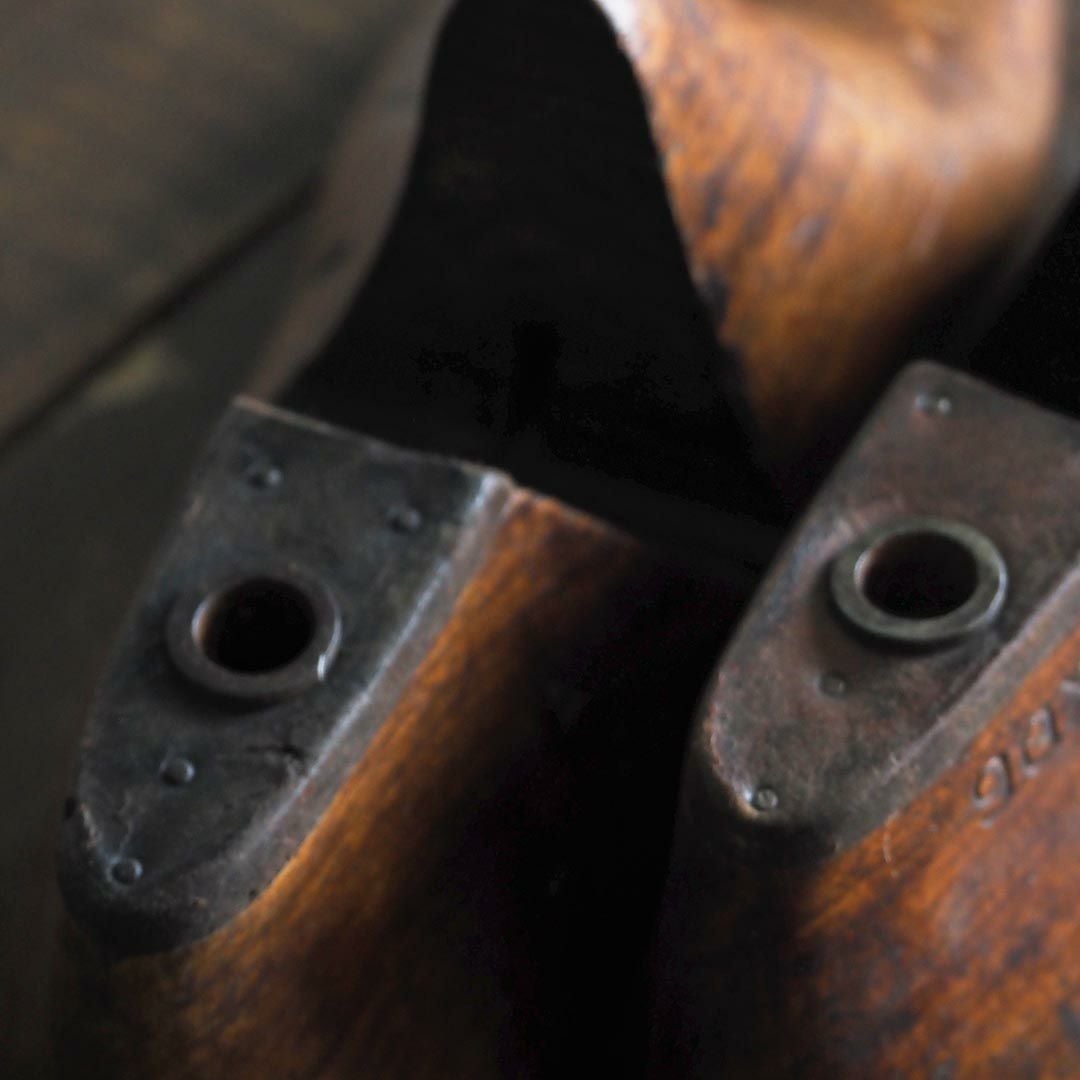 アンティーク シューモールド　ペア裏側