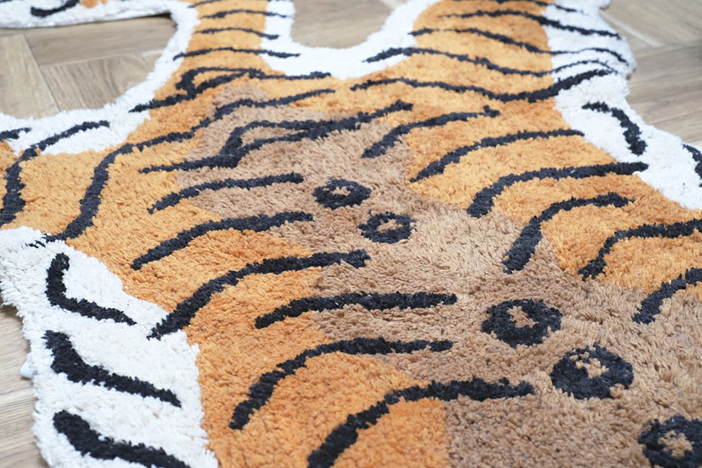 かわいい手織りのタイガーラグ おしゃれなインテリア雑貨屋MALTO