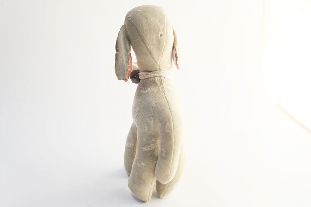 ヴィンテージぬいぐるみ 白い犬後ろ姿