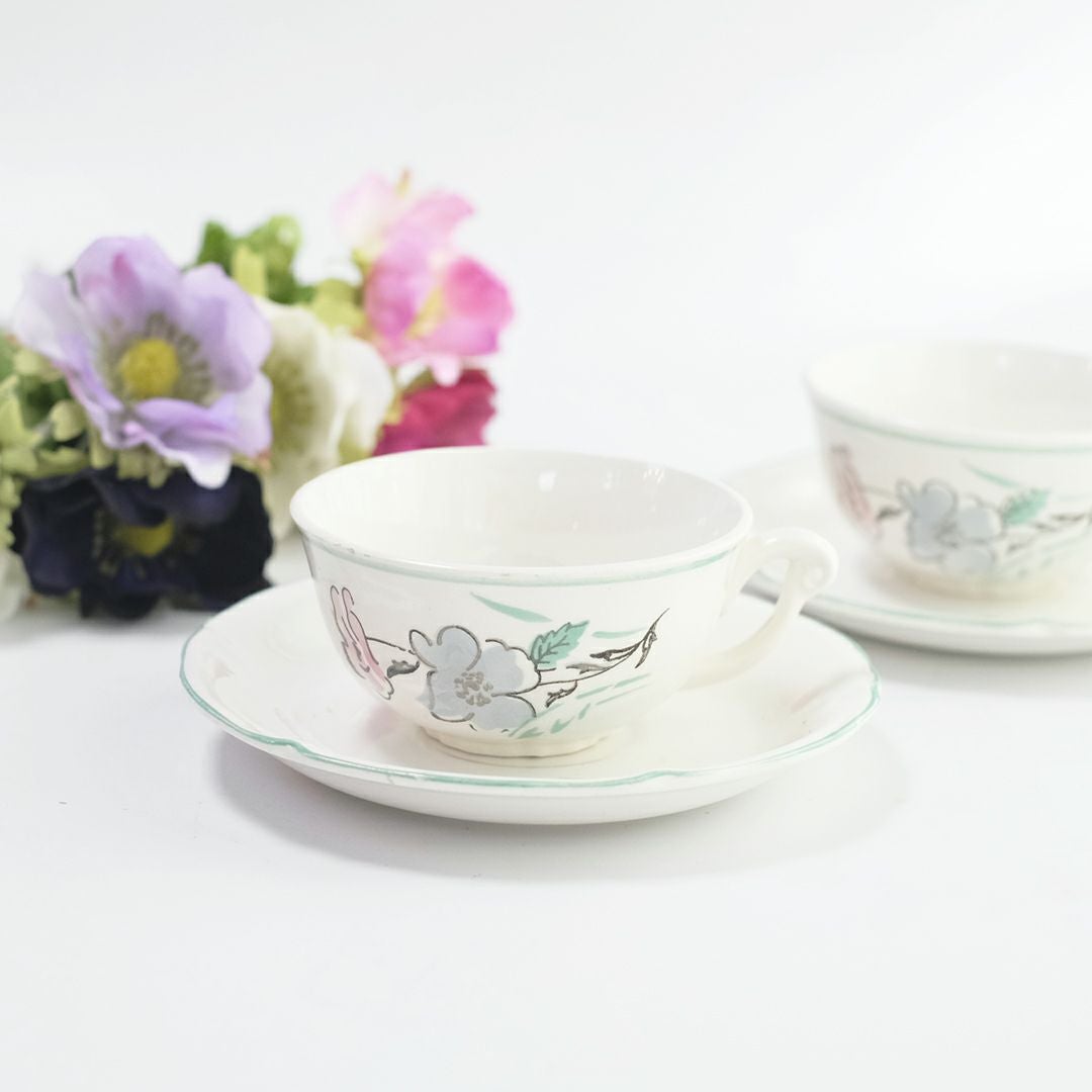 フランスアンティーク カップ＆ソーサー サンタマン（Saint-Amand