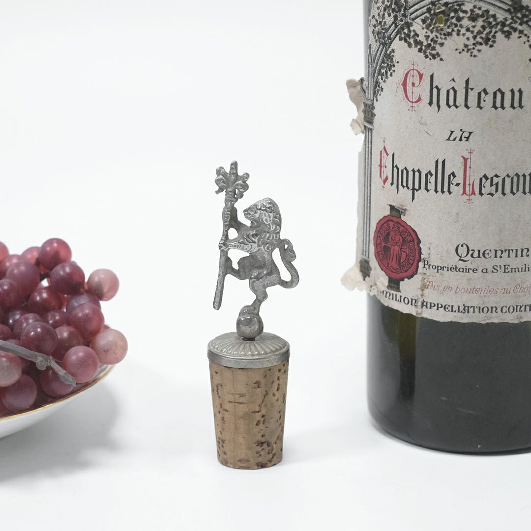 ヴィンテージ シルバープレートワインボトルストッパー コルクの栓の