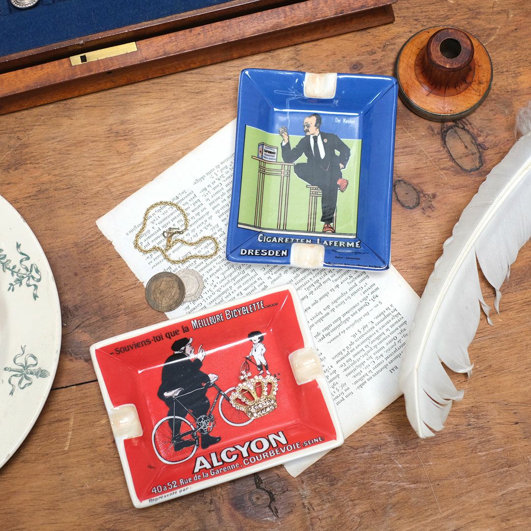 かわいいART アッシュトレイ レトロデザインの灰皿 おしゃれな