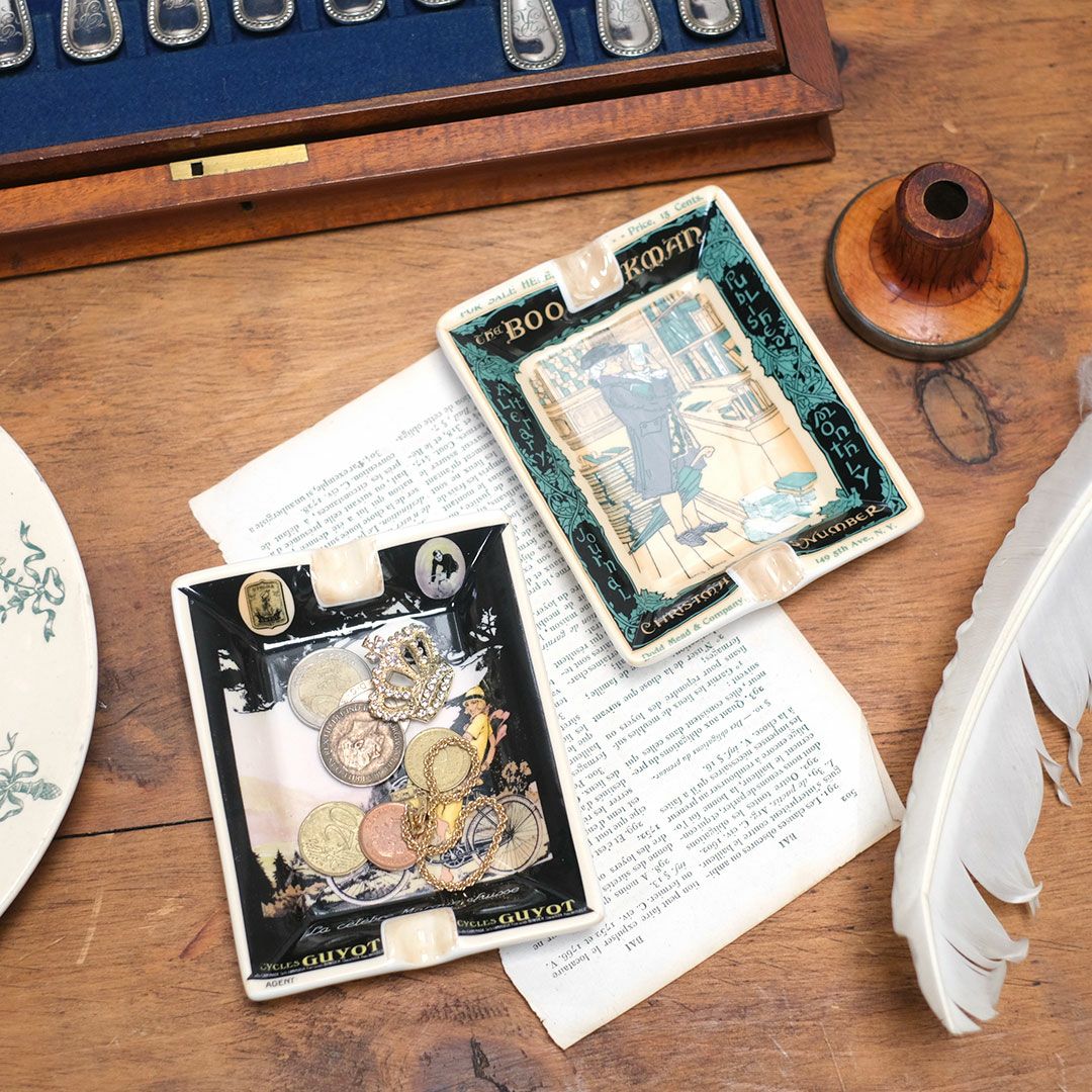 かわいいART アッシュトレイ レトロデザインの灰皿 おしゃれな