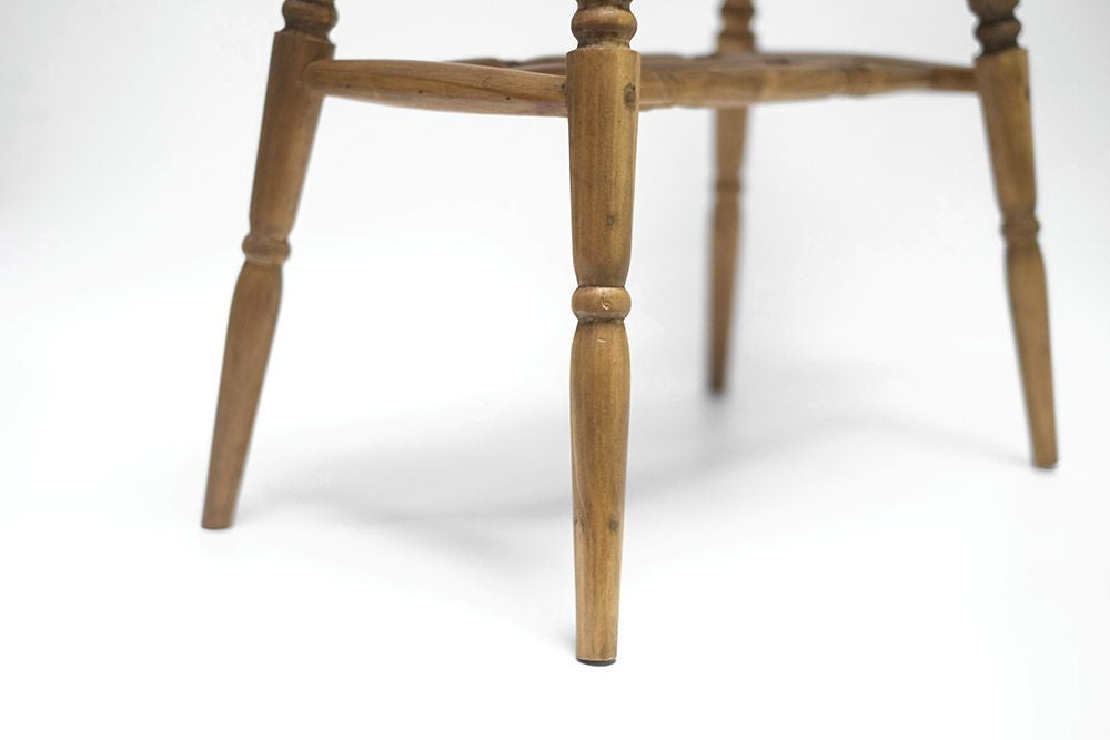 ◇素朴なパインのサイドテーブル フラワースタンド 木製のろくろ脚の