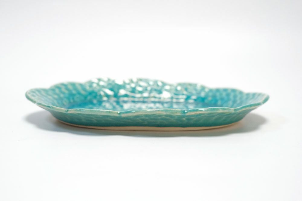 やちむん 沖縄 新里みお ミナモプレート オーバル皿 の通販 おしゃれな