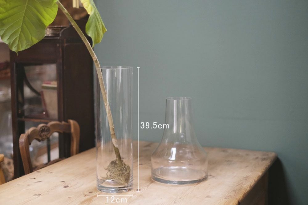 ボブシリンダーフラワーベース40cm 背の高いガラス花瓶 花器の通販MALTO