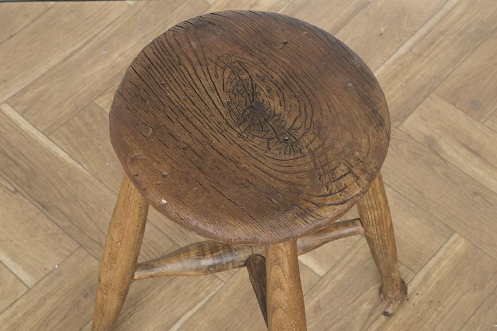 アンティークスツール イギリス ナチュラルな天然木4