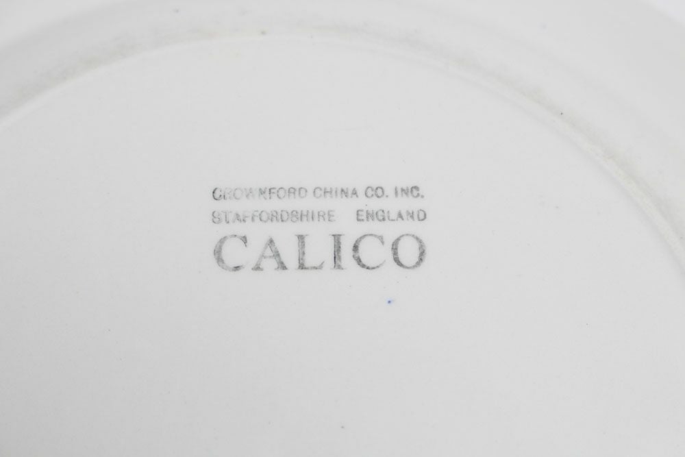 ヴィンテー皿イギリス青花柄CALICO6