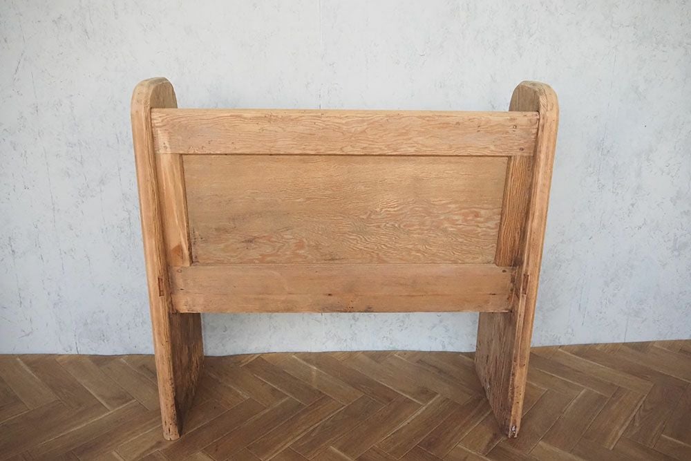 アンティーク チャペルベンチ 教会で使用されていた剥離された二人掛けベンチ チャーチピュー