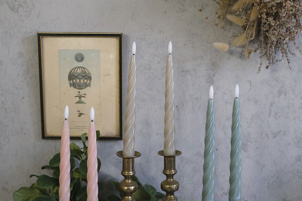 LEDツイストキャンドル 2本セットの通販インテリアショップMALTO