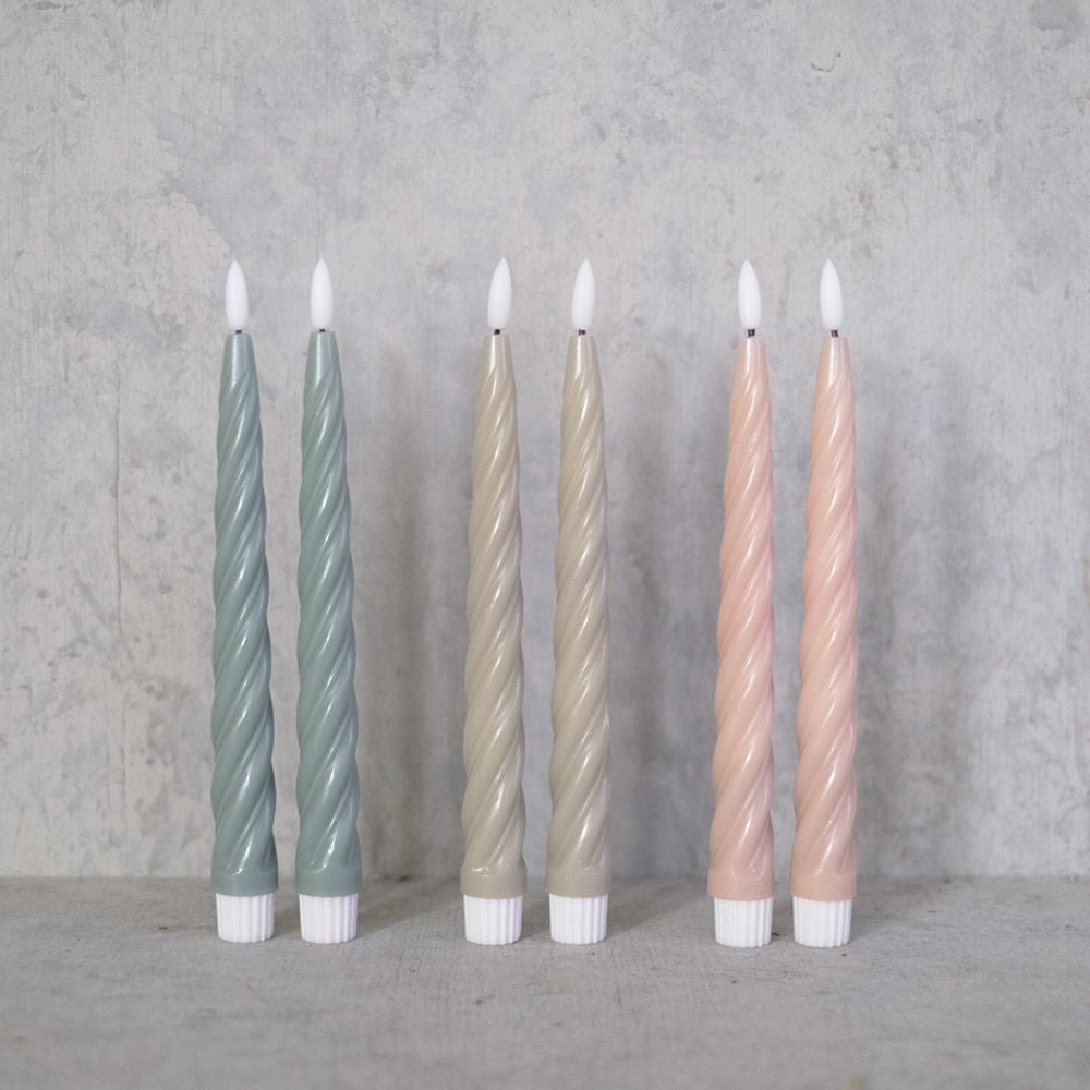 LEDツイストキャンドル 2本セットの通販インテリアショップMALTO