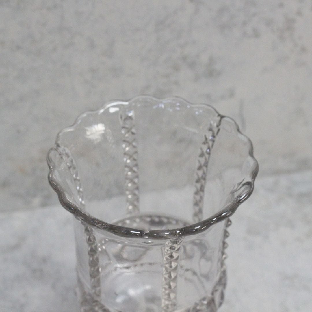 アンティーク セロリベース 花瓶 イギリス ガラスフラワーベース