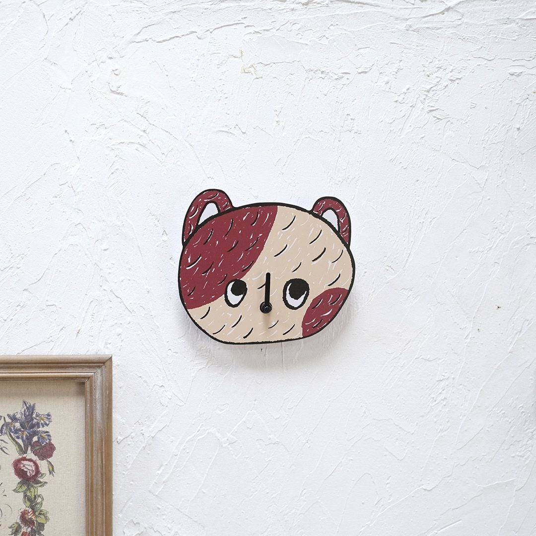 かわいい販売終了 Yamabatosha ねこの壁掛け時計 キャットウォール