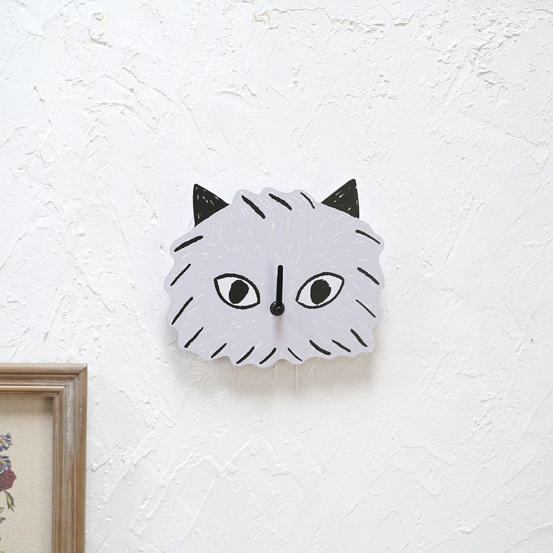 かわいい販売終了 Yamabatosha ねこの壁掛け時計 キャットウォール