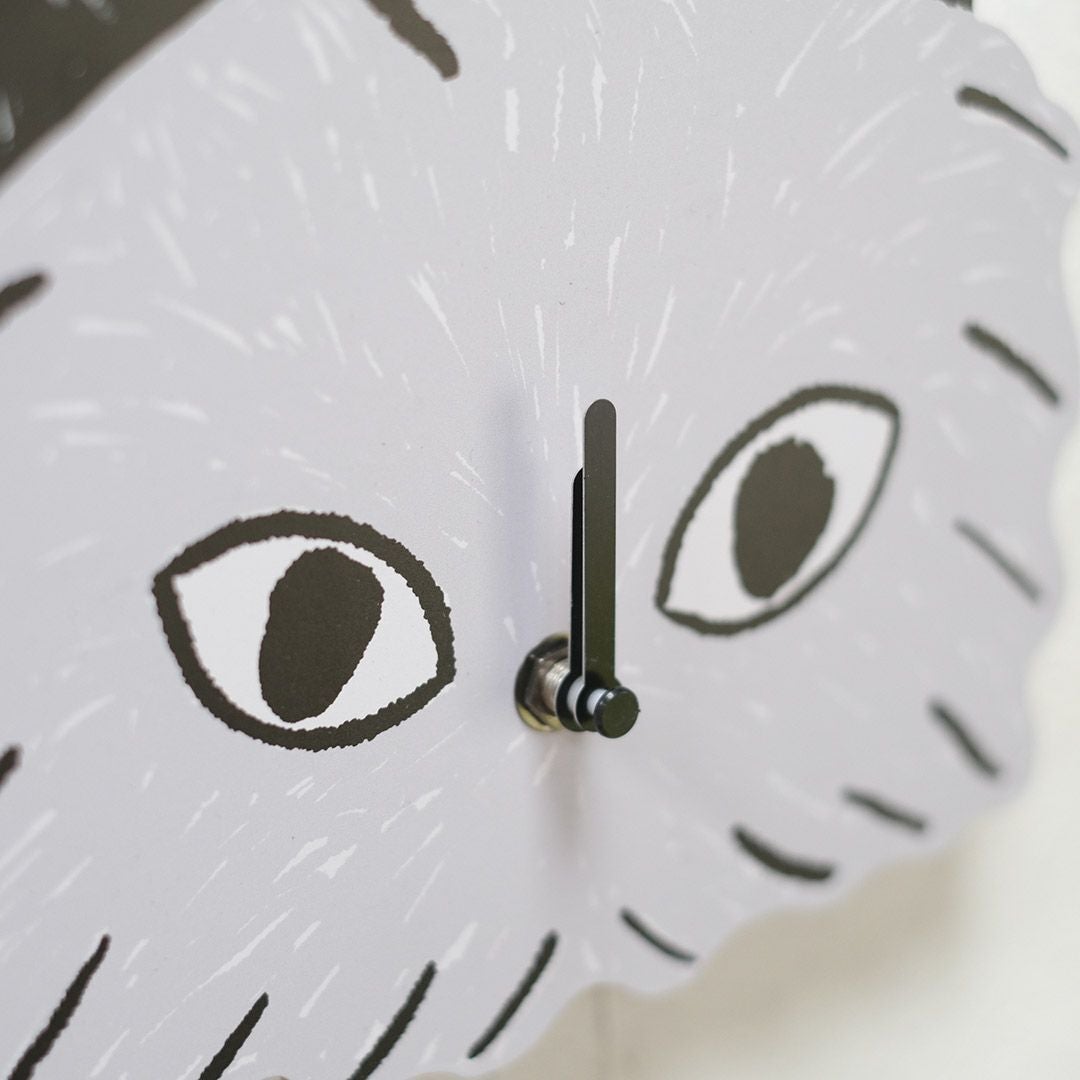 かわいい販売終了 Yamabatosha ねこの壁掛け時計 キャットウォール