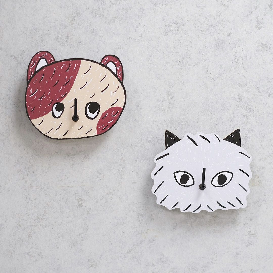 かわいい販売終了 Yamabatosha ねこの壁掛け時計 キャットウォール