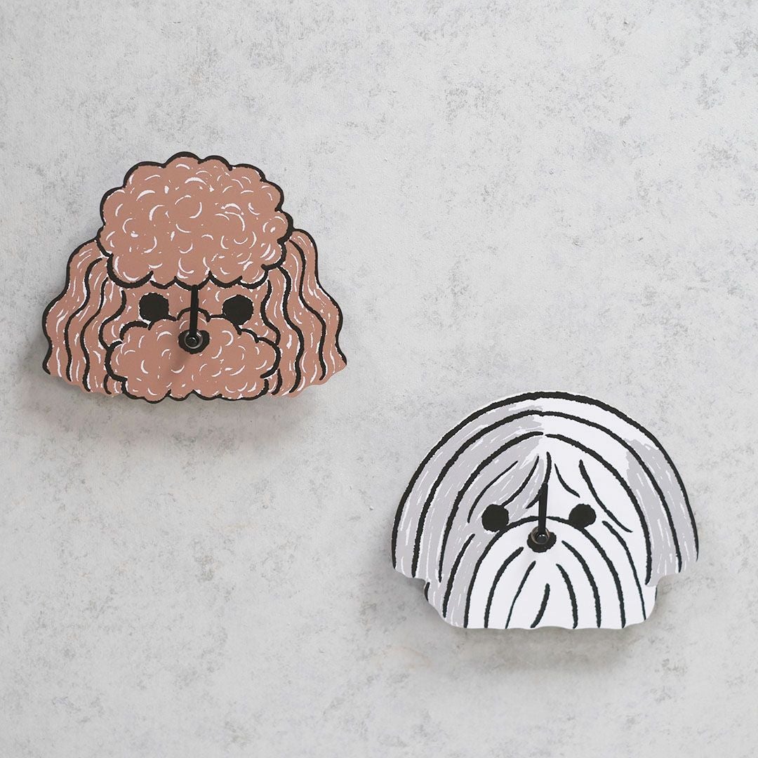 Yamabatosha 犬の壁掛け時計 ドッグウォールクロック