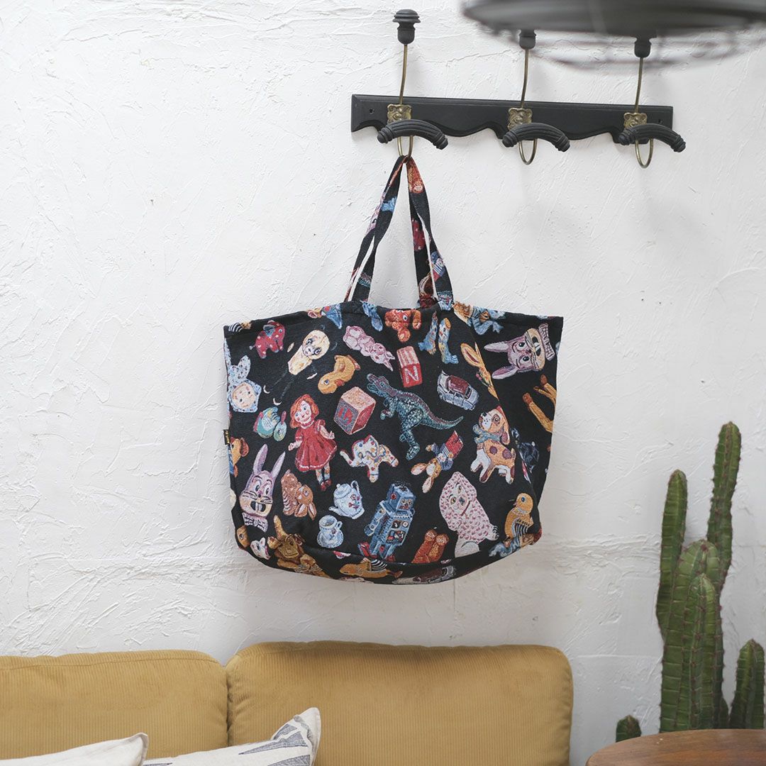 Nathalie Lete(ナタリーレテ)/トートバッグL/ブラックを通販する東京の