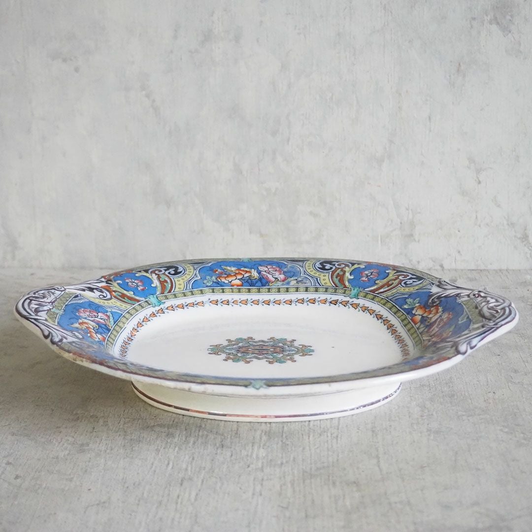 アンティーク皿陶器プレート青イギリスヴィクトリアン2