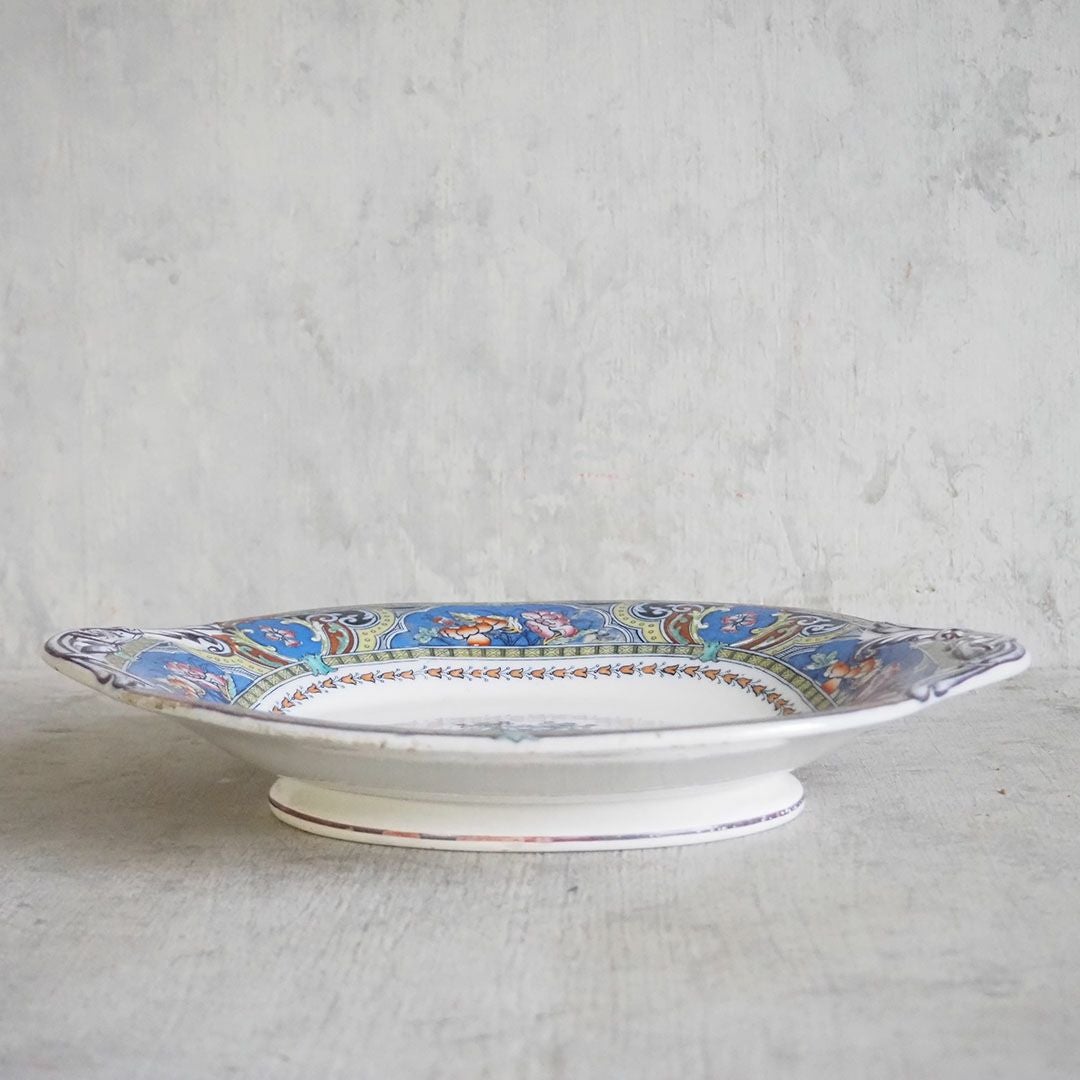 アンティーク皿陶器プレート青イギリスヴィクトリアン3