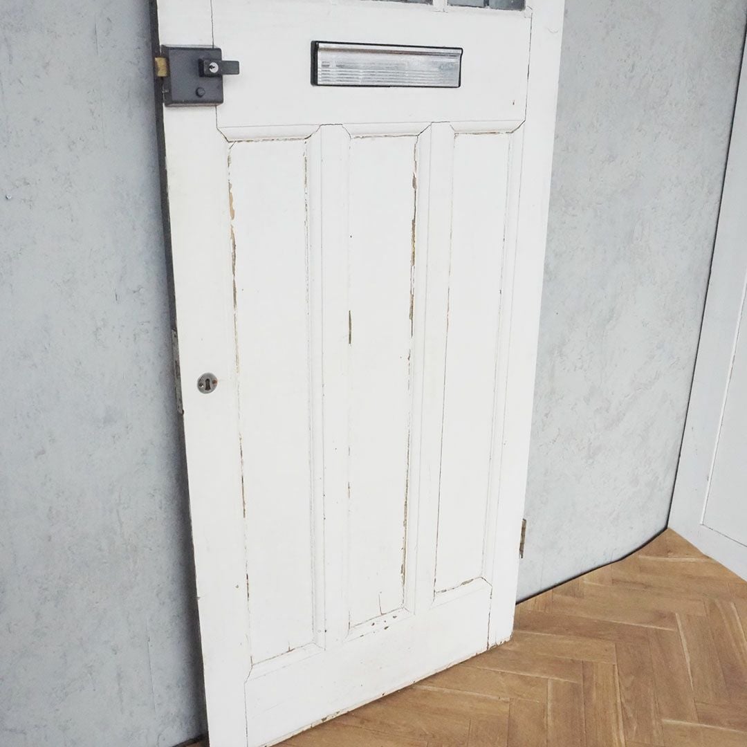 アンティークドア ステンドグラス イギリス 建具 ホワイト ブラック