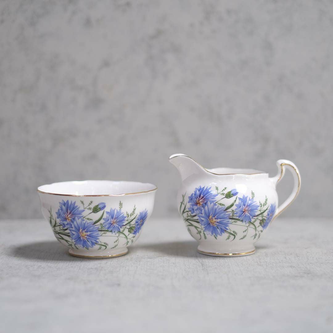 ヴィンテージ シュガーポット&ミルクピッチャーセット Royal Vale(ロイヤルベイル) 1