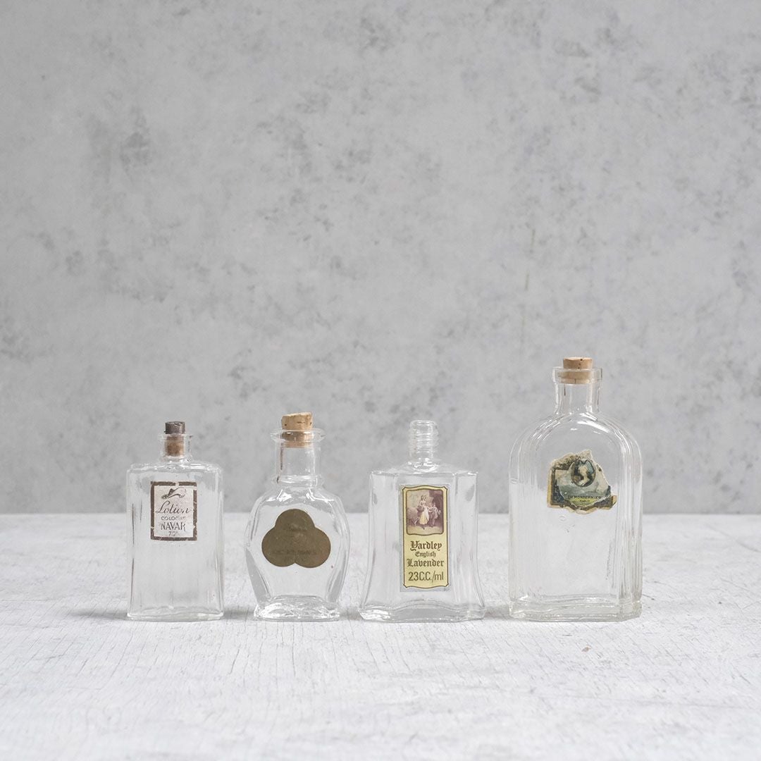 アンティークパフュームボトル 香水瓶 フランス イギリス ラベル付き 小瓶 