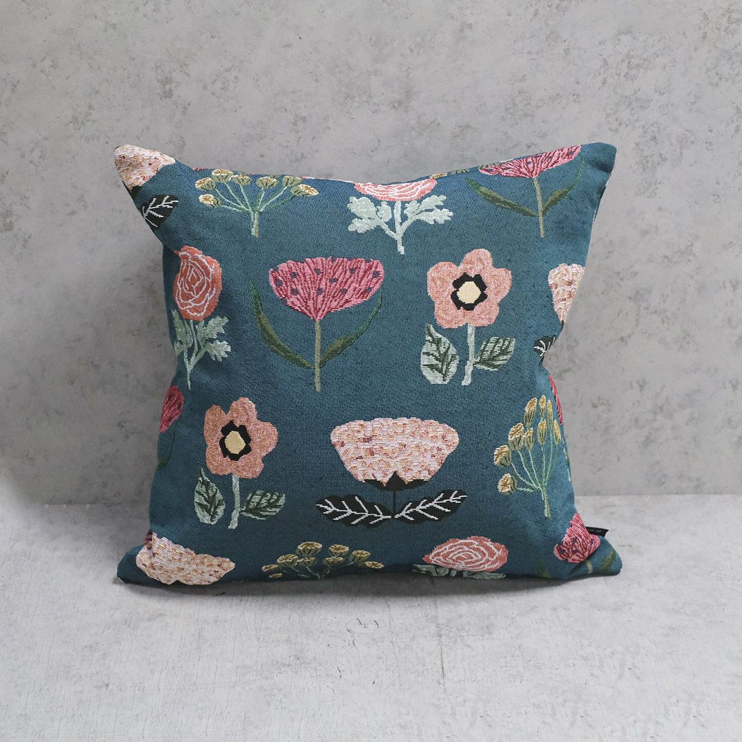 松尾ミユキ クッションカバー フラワー ゴブラン織り 花柄の通販