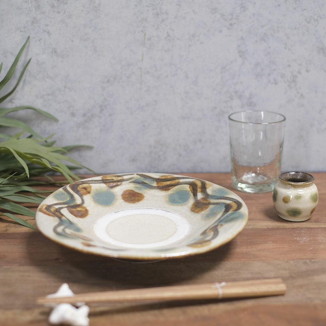 やちむん 沖縄 松田共司 7.5寸大皿 読谷村北窯 一点物 の通販