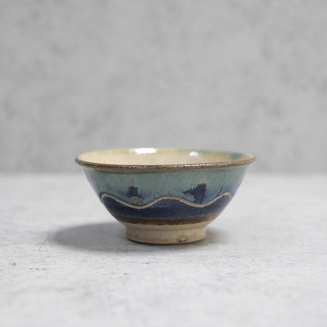 やちむん 沖縄 宮城正享 飯碗 茶碗 青 読谷村北窯 一点物 の通販