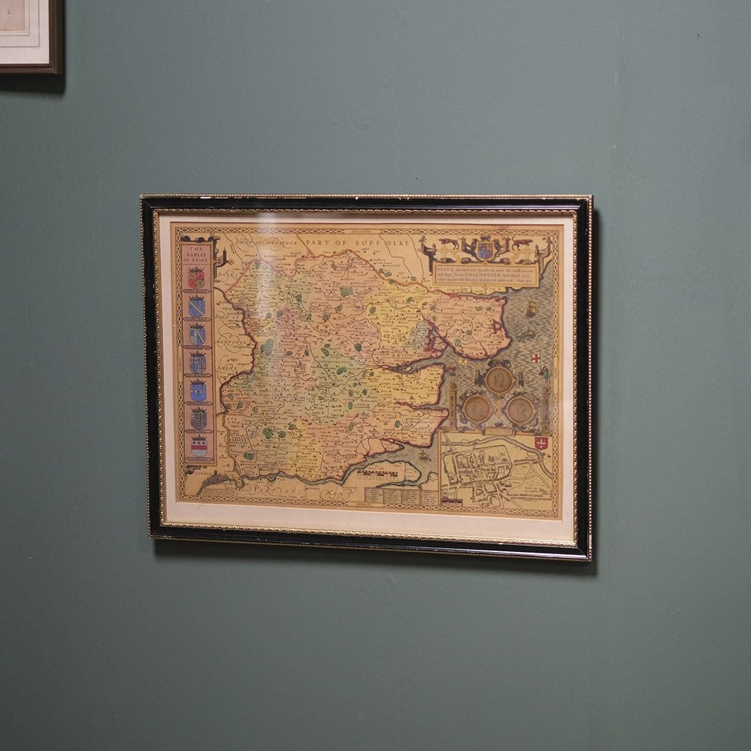 アンティークピクチャーMAP・SUFFORK 古いイギリスの地図の通販