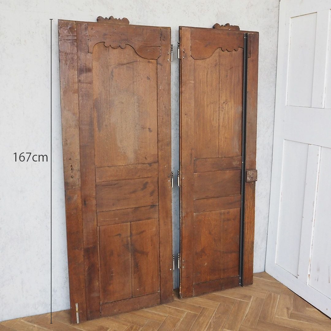 アンティーク キャビネットドア フランス オーク ロココ様式