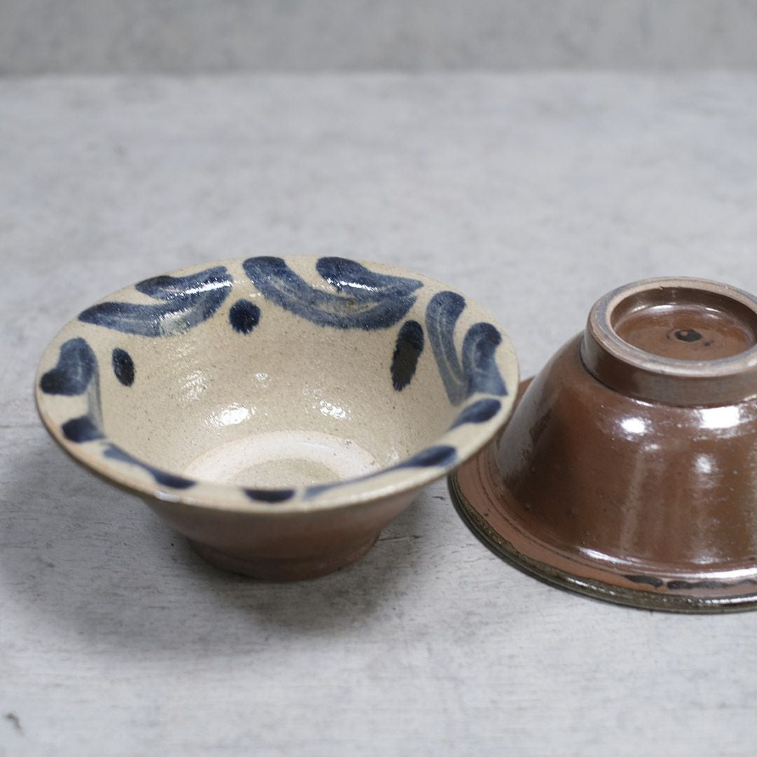 やちむん 沖縄 宮城正享 6寸 18cm ワンブー 茶色 どんぶり 読谷村北窯