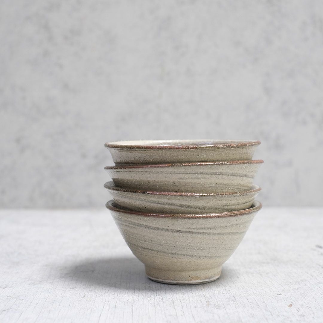 やちむん 沖縄 宮城正享 4寸マカイ 白 飯椀 茶碗 読谷村北窯 登り窯 の